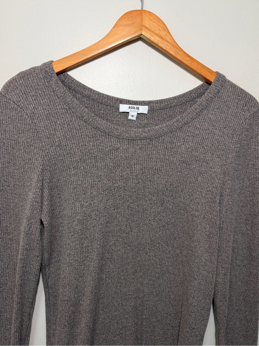 Agolde Maya Ribbed Long Sleeve - Picture 2 of 6